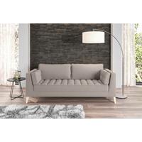 3-Sitzer-Sofa Doti - Taupe/Naturfarben, Design, Textil (170/95/85cm) - MID.YOU
