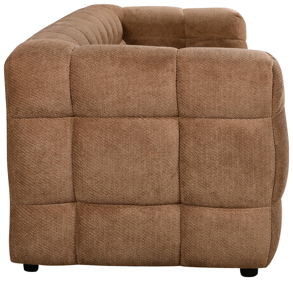Štýlová pohovka COSY, hnedá, max. do 360 kg - hnedá/čierna, Modern, drevo/textil (218/71/90cm) - Mömax