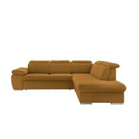 Ecksofa Vasto Goldfarben S: 283x228 cm - Chromfarben/Goldfarben, Design, Textil (283/228cm) - Livetastic