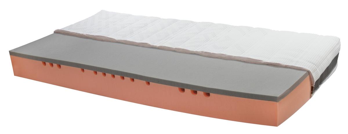 Gelschaummatratze Phoenix 90x200 cm H3 H: 20 cm - Weiß, Textil (90/200cm) - Sembella