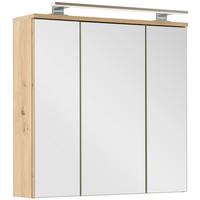 Spiegelschrank Giga B: 70 Cm Eichefarben - Eiche Artisan, MODERN, Glas/Holzwerkstoff (70/70/19cm)