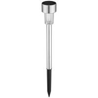 Solarleuchte Davide - Edelstahlfarben/Schwarz, Basics, Kunststoff/Metall (4,5/36cm) - Homezone