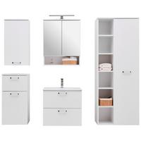 Badezimmer Fresh Weiß B: 166 cm - Weiß, KONVENTIONELL, Holzwerkstoff (166/168,5/47cm) - Ondega