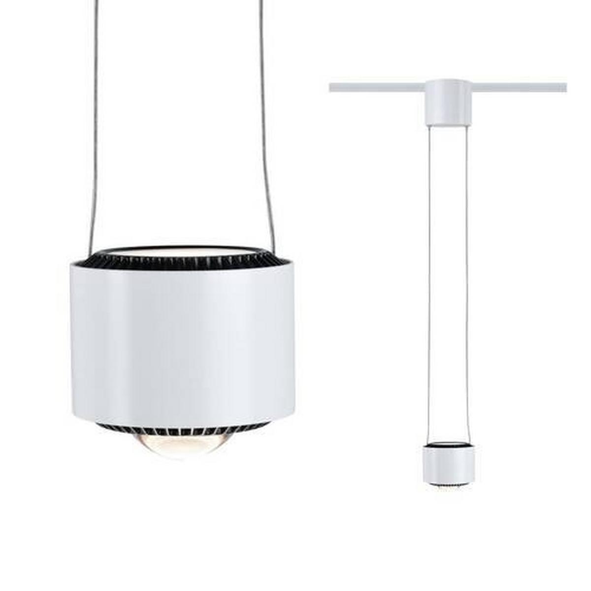 Schienensystem Urail Hängeleuchte 94971, Dimmbar - Weiß, Basics, Metall (9,8/8,5cm) - Paulmann