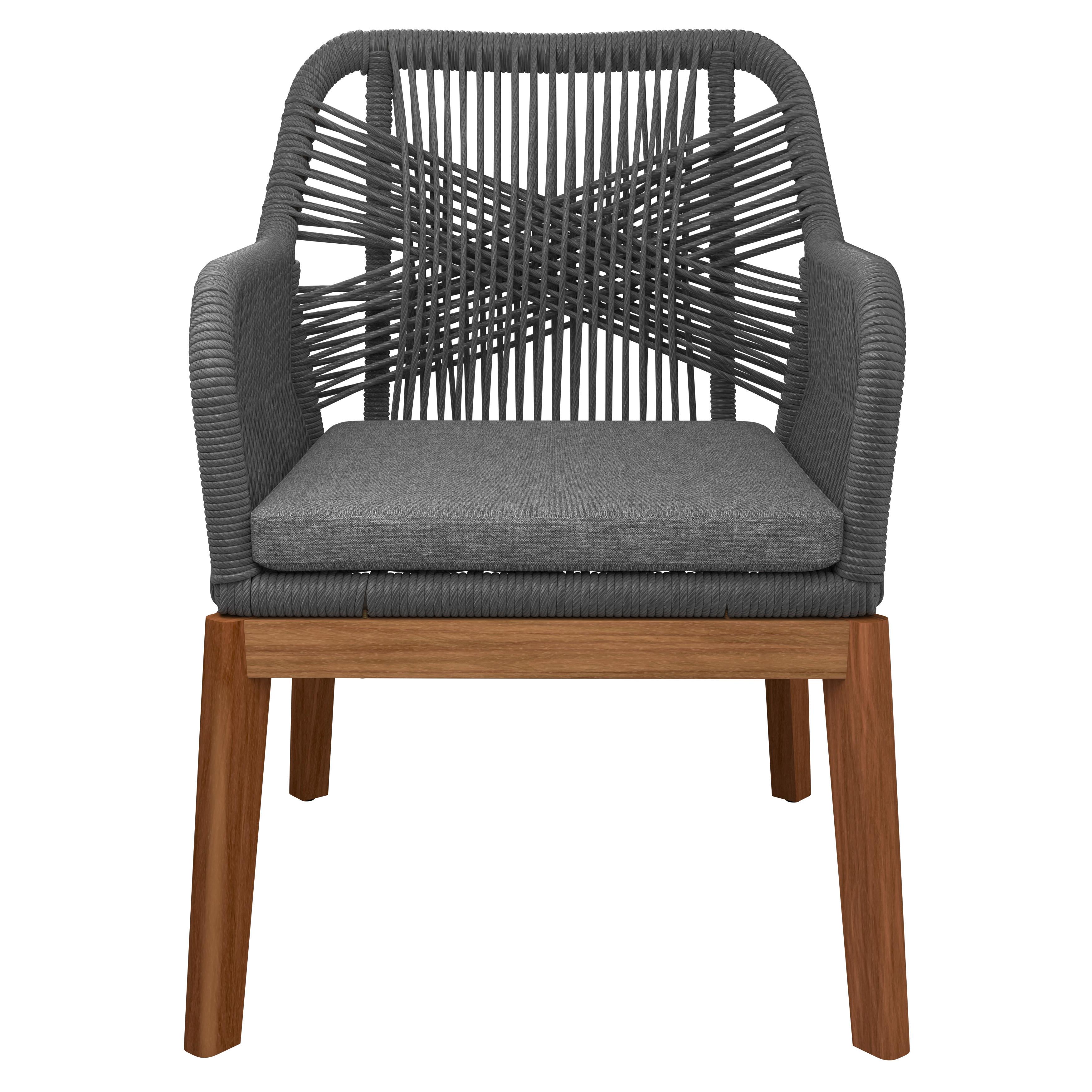 ZAHRADNÍ ŽIDLE FINN - šedá/barvy teak, Moderní, kov/dřevo (64/87/65cm) - Mömax