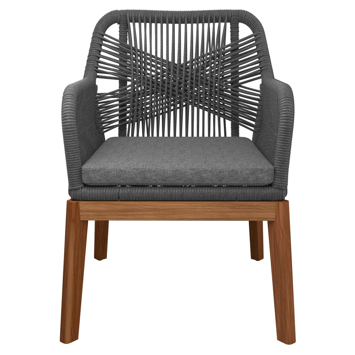 ZAHRADNÍ ŽIDLE FINN - šedá/barvy teak, Moderní, kov/dřevo (64/87/65cm) - Mömax