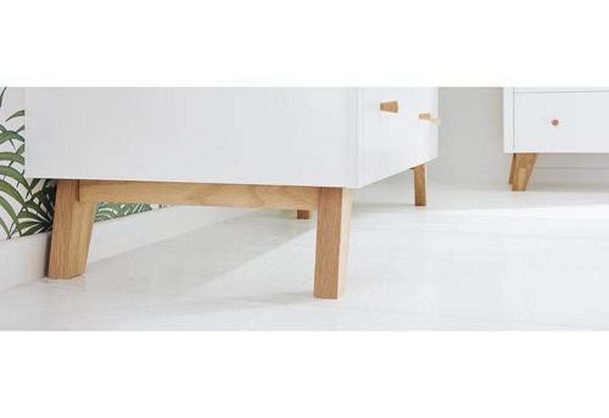 Wickelkommode 133420x Pan - Weiß/Naturfarben, Design, Holz/Holzwerkstoff (140/100/78 bzw 56cm) - Pinolino