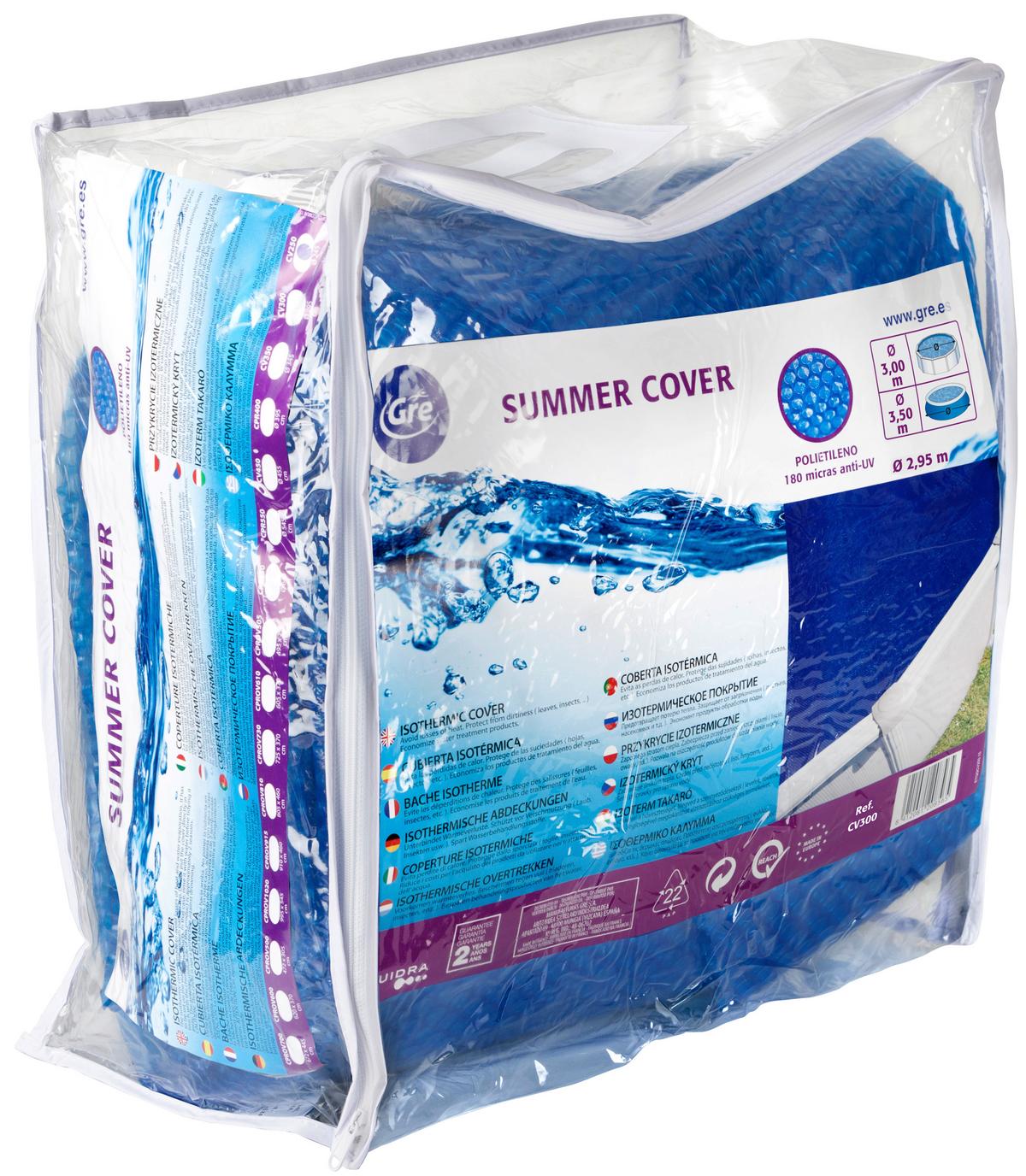 Solarplane Gre Cv350 - Blau, KONVENTIONELL, Kunststoff (345cm) - Gre