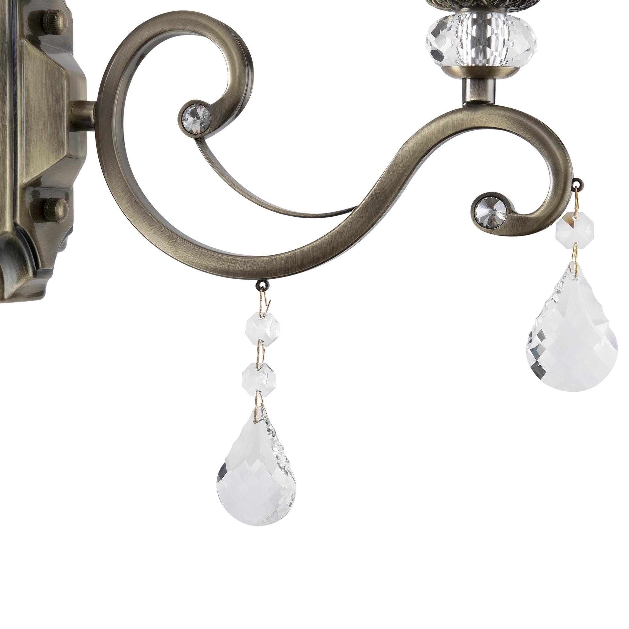 Wandleuchte Grace - Messingfarben, Trend, Glas/Metall (12/39/27cm) - MAYTONI