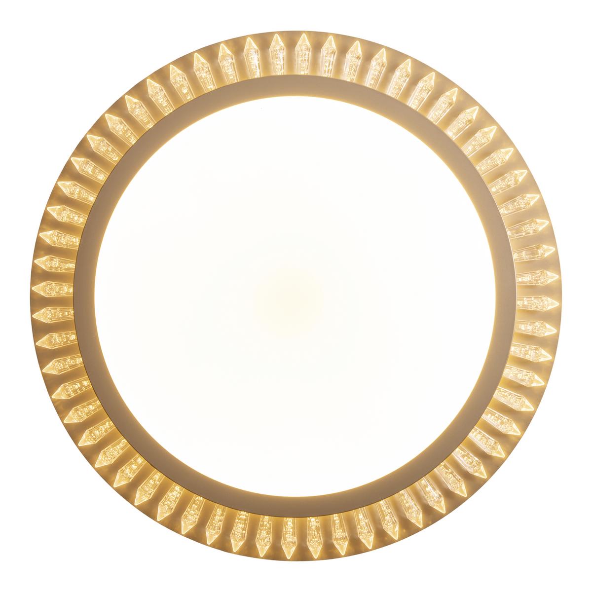 Led-deckenleuchte Ø 48 Cm Dimmbar Mit Fernbedienung - Goldfarben, KONVENTIONELL, Kunststoff/Metall (48/6,5cm) - Näve