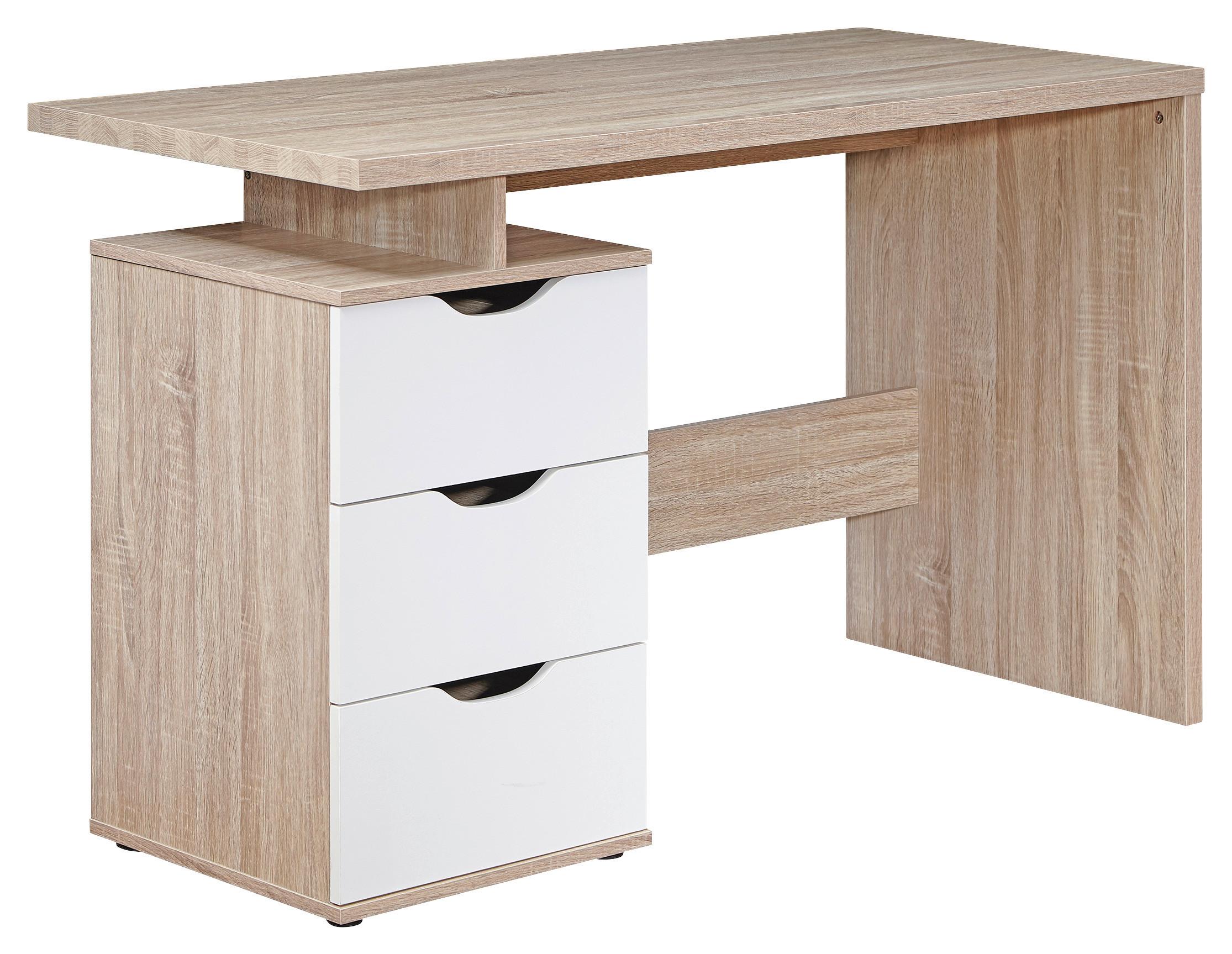 Schreibtisch mit Stauraum B 120cm H 76cm Samo, Eiche