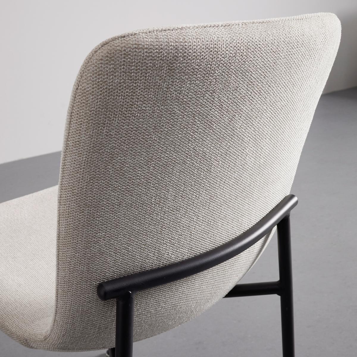 Jedálenská stolička NELE béžová - čierna/béžová, Modern, kov/drevo (43/83/56cm) - P & B