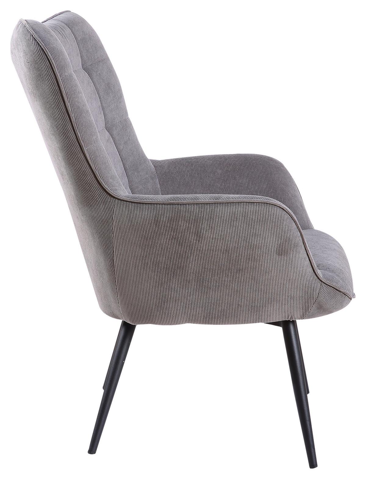 Polstersessel mit Armlehnen Uta Textil Grau/Schwarz - Schwarz/Grau, MODERN, Holzwerkstoff/Textil (72/97/80cm) - MID.YOU