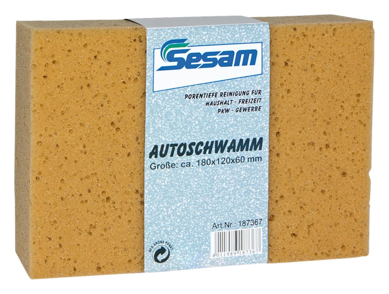Autoschwamm 12x18x6 Cm Gelb, Beidseitig Verwendbar
