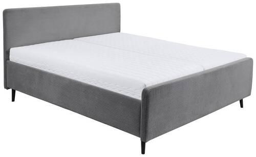 Polsterbett Peach - Dunkelgrau/Schwarz, MODERN, Holzwerkstoff/Textil (180/200cm) - MID.YOU