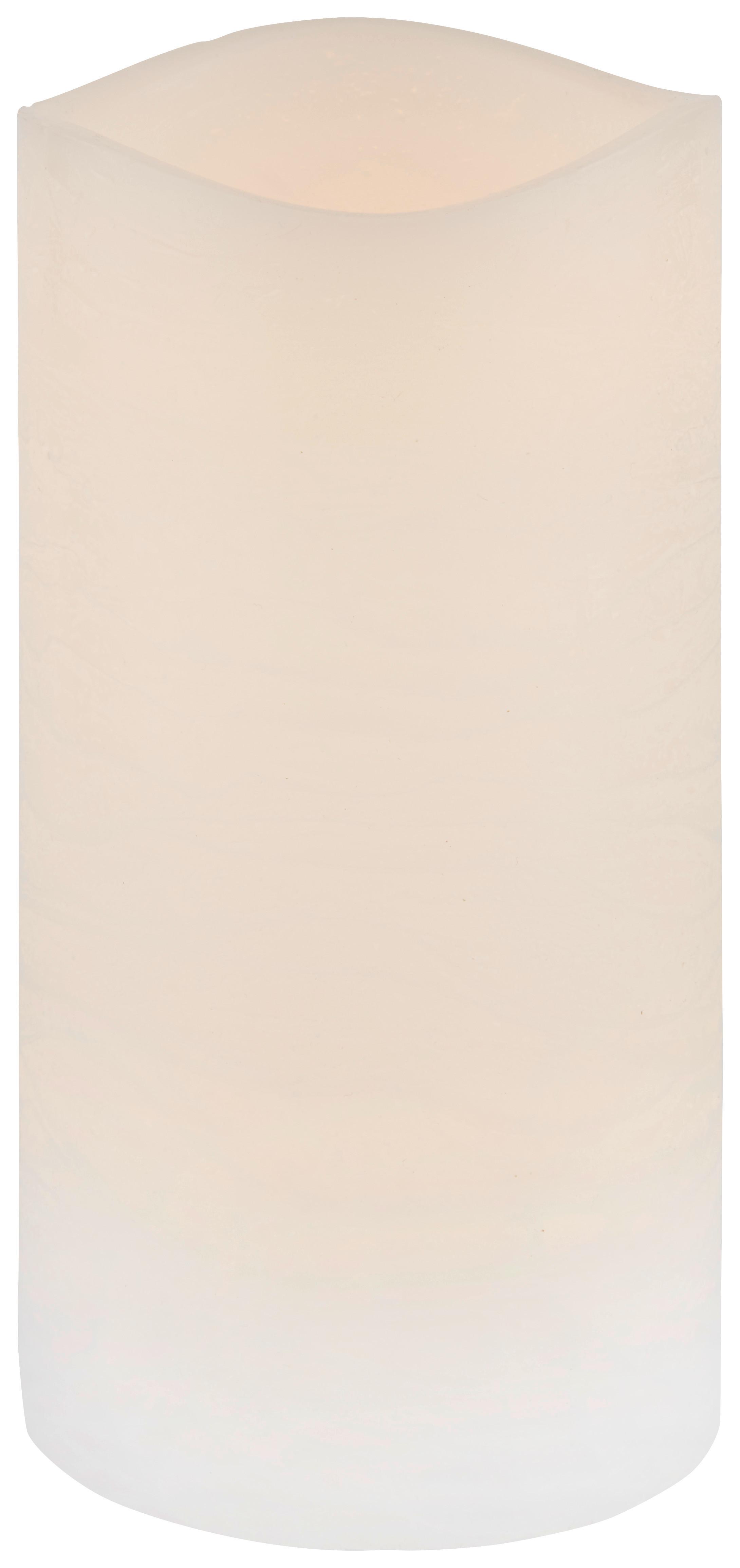 SVÍČKA S LED LEONIE - bílá, plast (7,5/14cm) - Mömax