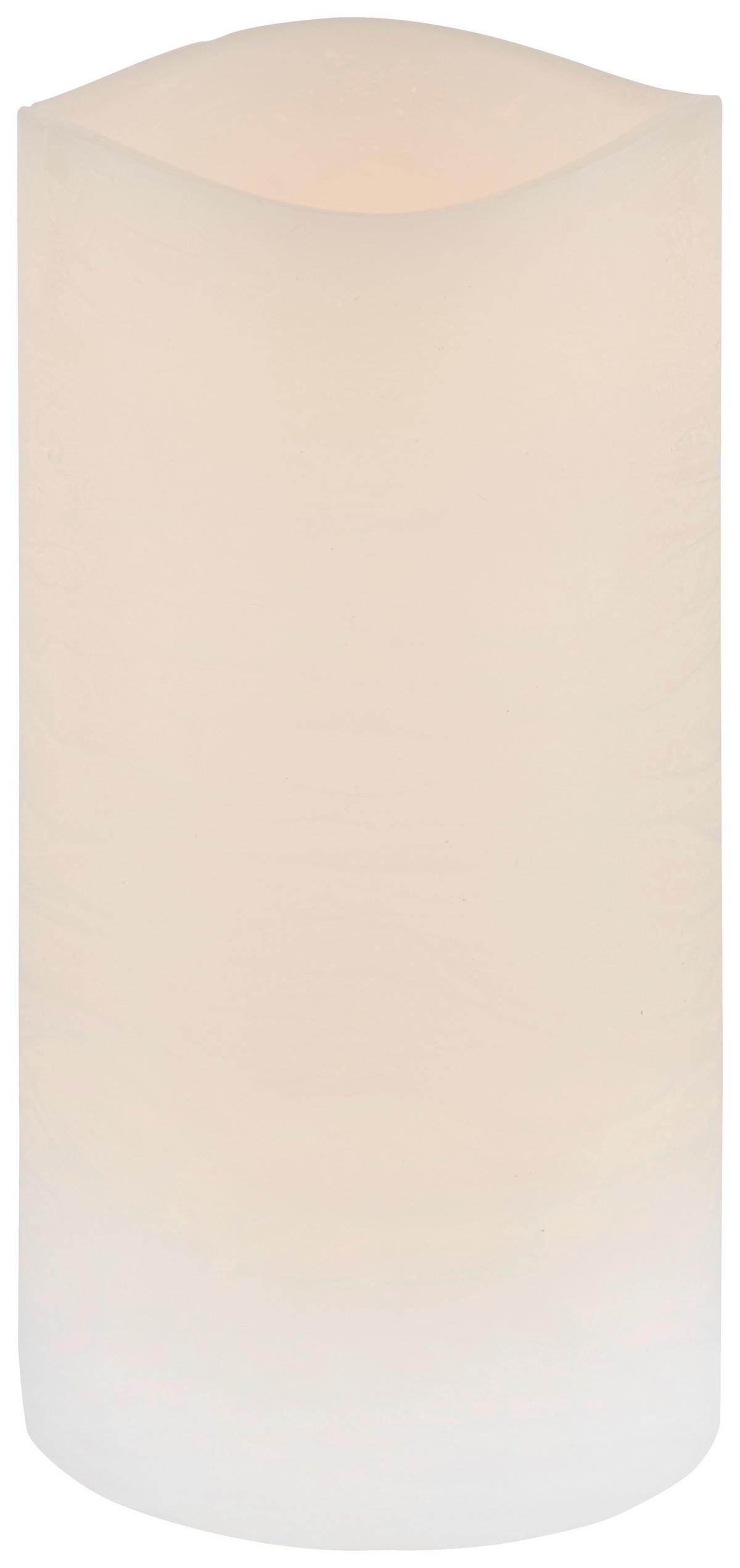 SVÍČKA S LED LEONIE - bílá, plast (7,5/14cm) - Mömax