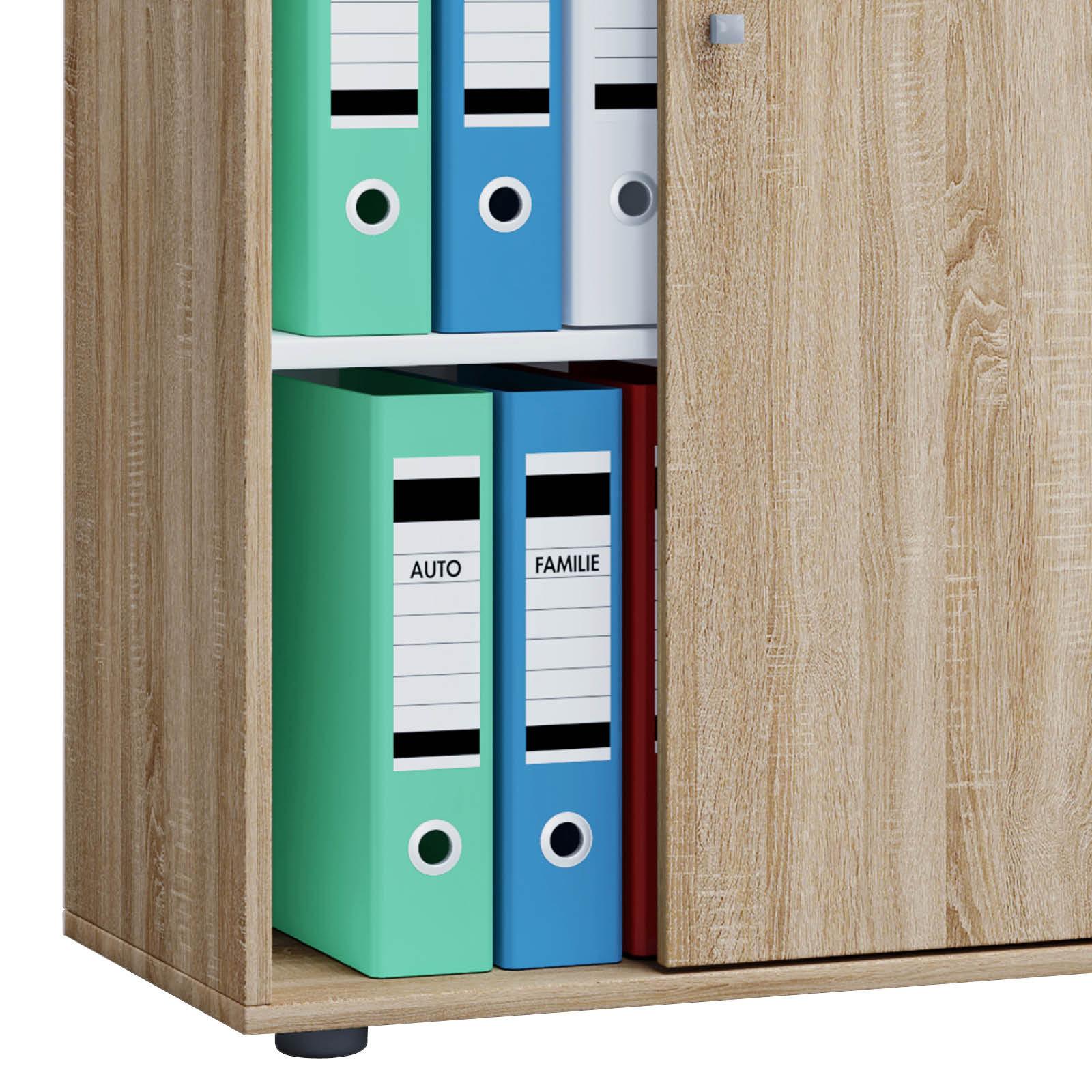Aktenschrank versperrbar Lona XL Eiche Dekor B: 70 cm - Sonoma Eiche, Basics, Holzwerkstoff (70/111/37cm) - MID.YOU