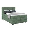 Čalouněná postel VEGA 140x200 cm, mátově zelená - černá/mátově zelená, Trend, dřevo/textil (140/200cm)
