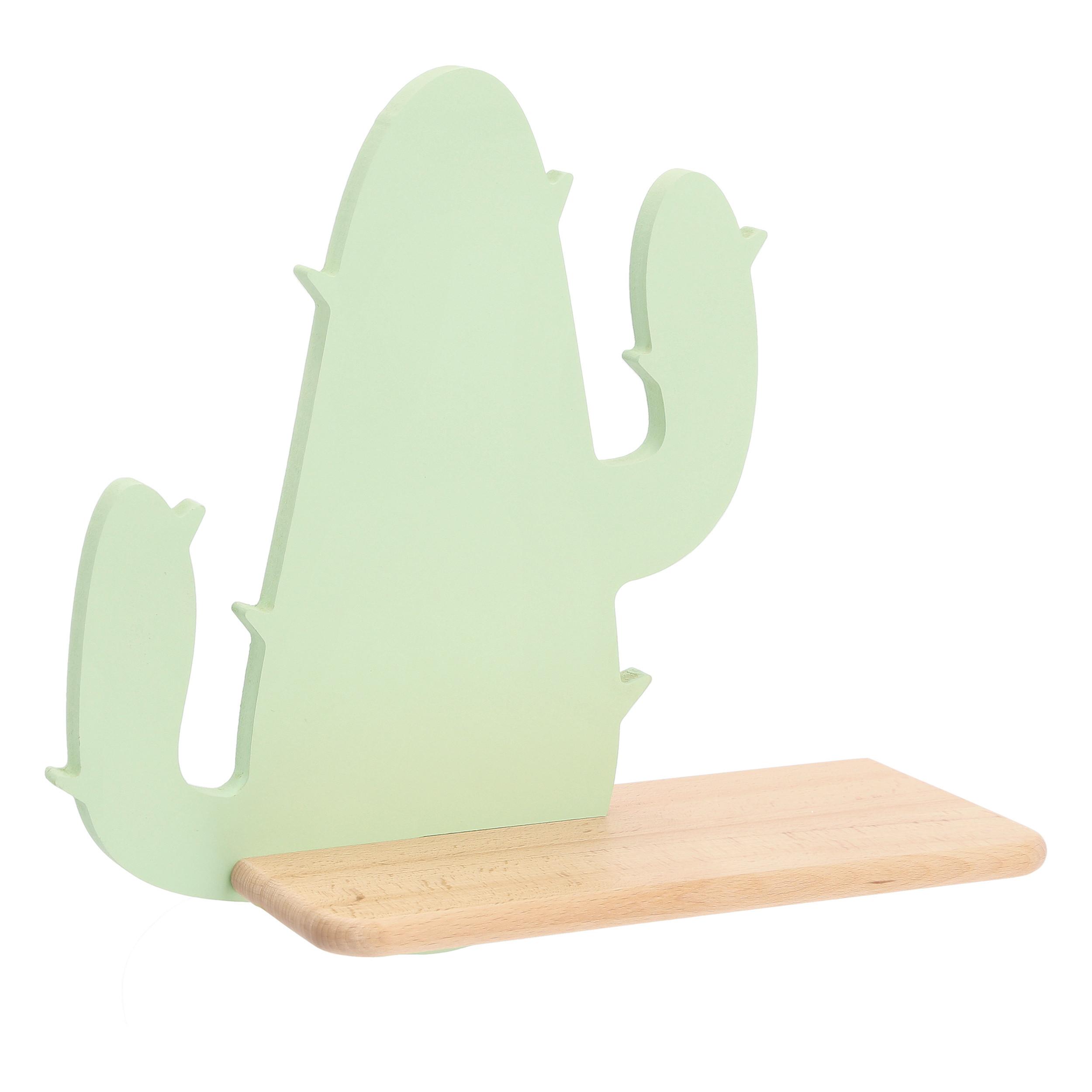 KINDERWANDLEUCHTE 21-00927 CACTUS 2 - Grün, Basics, Holz/Holzwerkstoff (33/12/29.5cm)