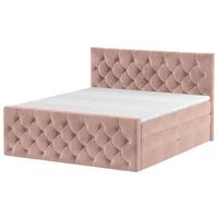 Boxspringbett Elio Altrosa 180x200 Cm H2 - Beige/Schwarz, ROMANTIK / LANDHAUS, Textil (180/200cm) - James Wood