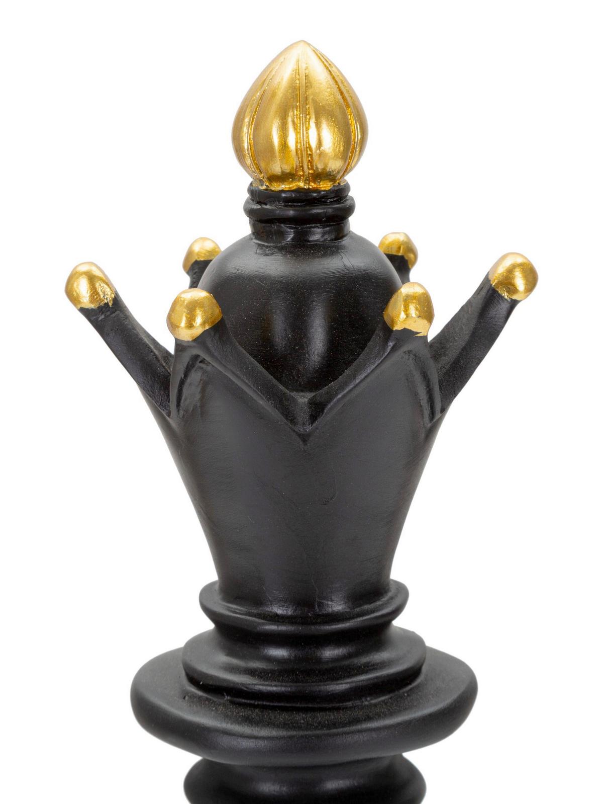 Skulptur Black And Gold Bishop B: 12,5 cm - Goldfarben/Schwarz, Basics, Kunststoff (12.5/38.5/12.5cm)