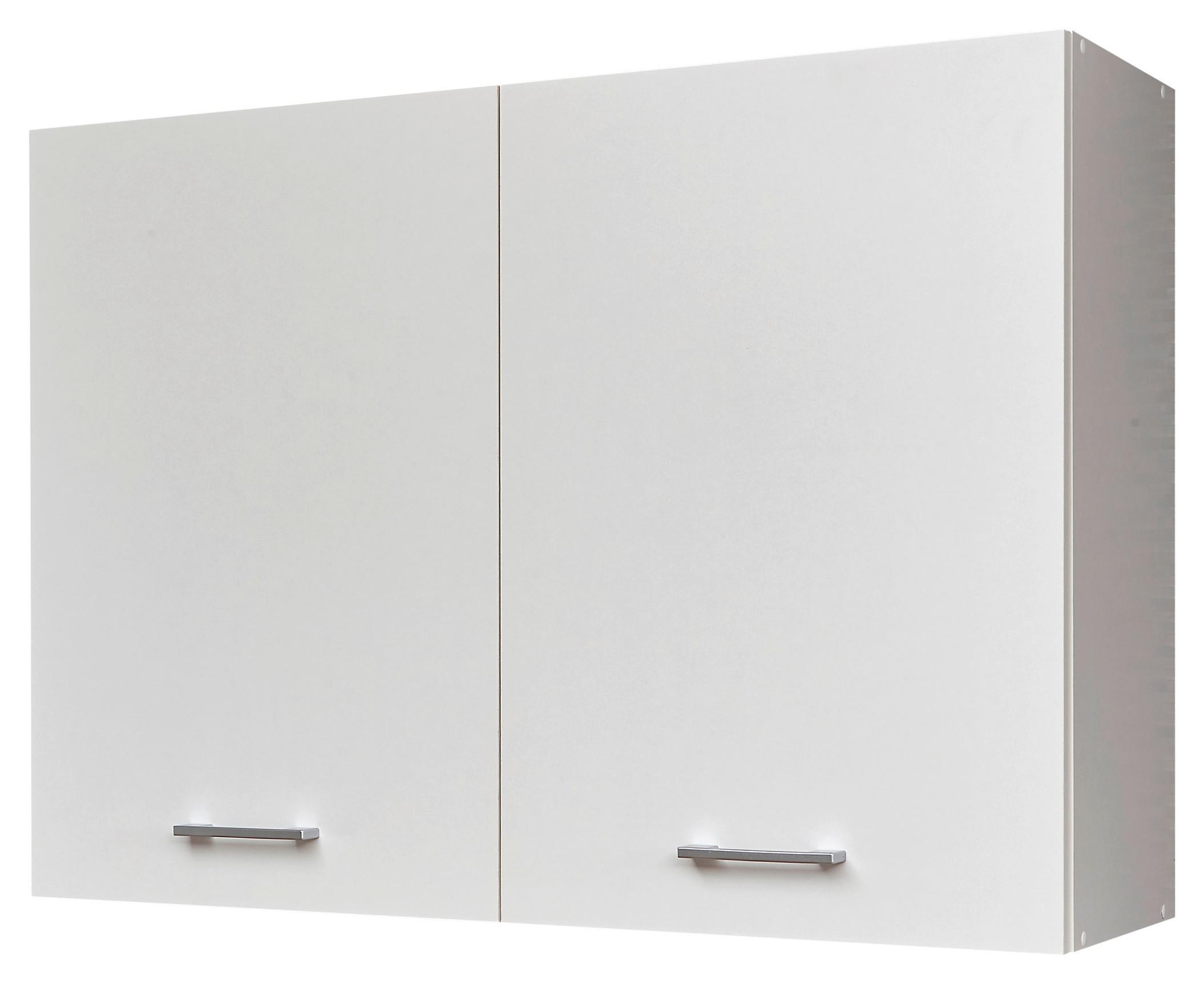 Küchenoberschrank Wow 100 cm Weiß 2 Drehtüren Bügelgriffe - Weiß, KONVENTIONELL (100/71,5/31cm) - P & B