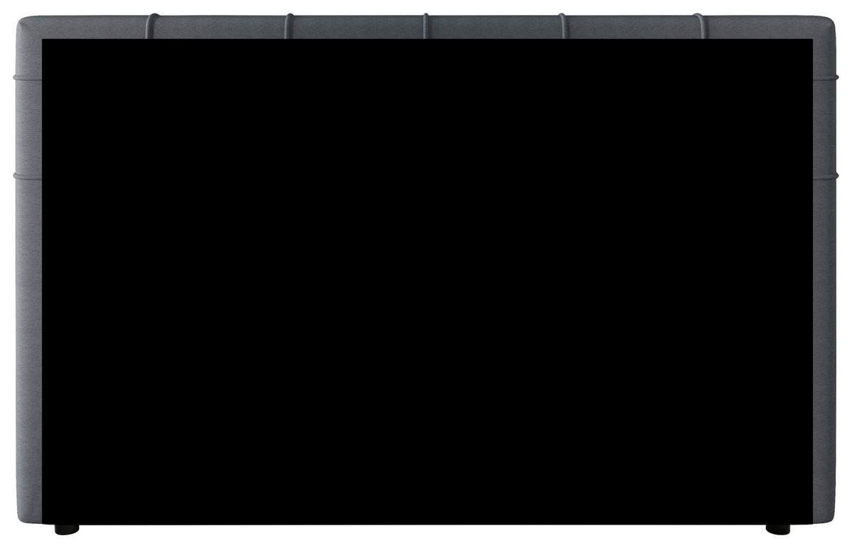 Boxspringbett Mitto mit Topper 180x200 cm - Blaugrau/Schwarz, KONVENTIONELL, Textil/Metall (180/200cm)