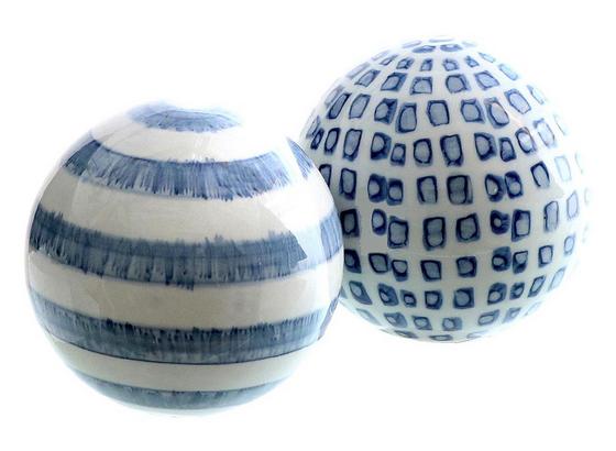 Dekokugel Maritim - Blau/Weiß, LIFESTYLE, Keramik (10cm) Dekokugel Maritim - Blau/Weiß, LIFESTYLE, Keramik (10cm)