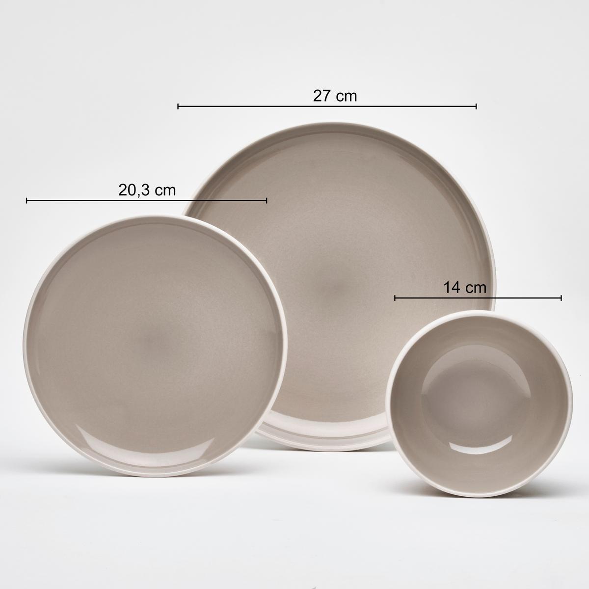 KOMBISERVICE Taupe, 16--Teilig. - Taupe, Basics, Keramik - Van Well
