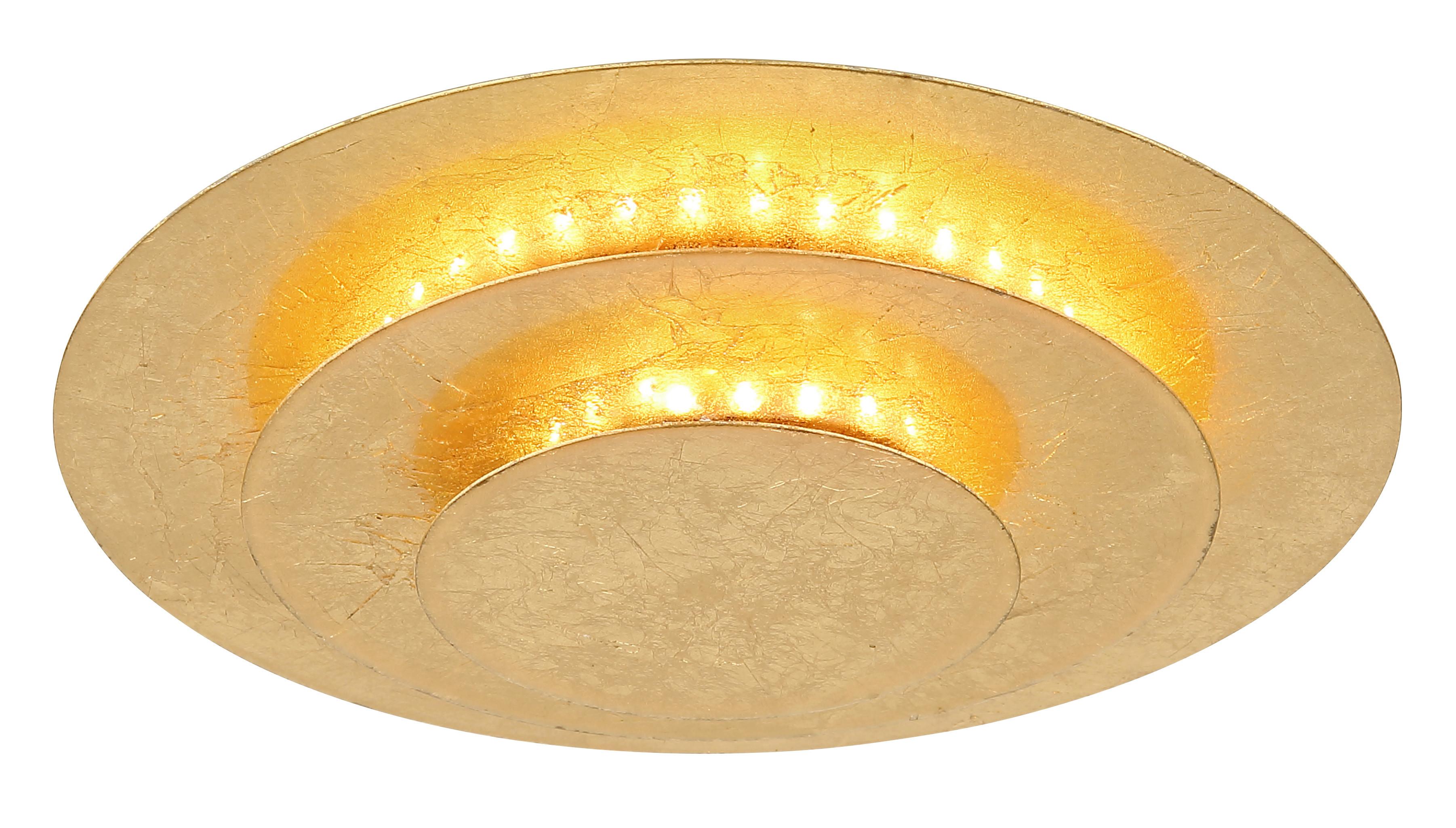 LED-Deckenleuchte 48465-18 - Goldfarben, Design, Metall (18/4,7cm) - Globo
