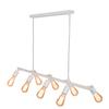 Hängeleuchte Miami H: 28-175cm 8-Flammig höhenverstellbar - Weiß, Design, Metall (105/28/28-175cm) - It's about Romi