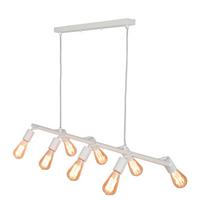 Hängeleuchte Miami H: 28-175cm 8-Flammig Höhenverstellbar - Weiß, Design, Metall (105/28/28-175cm) - It's about Romi