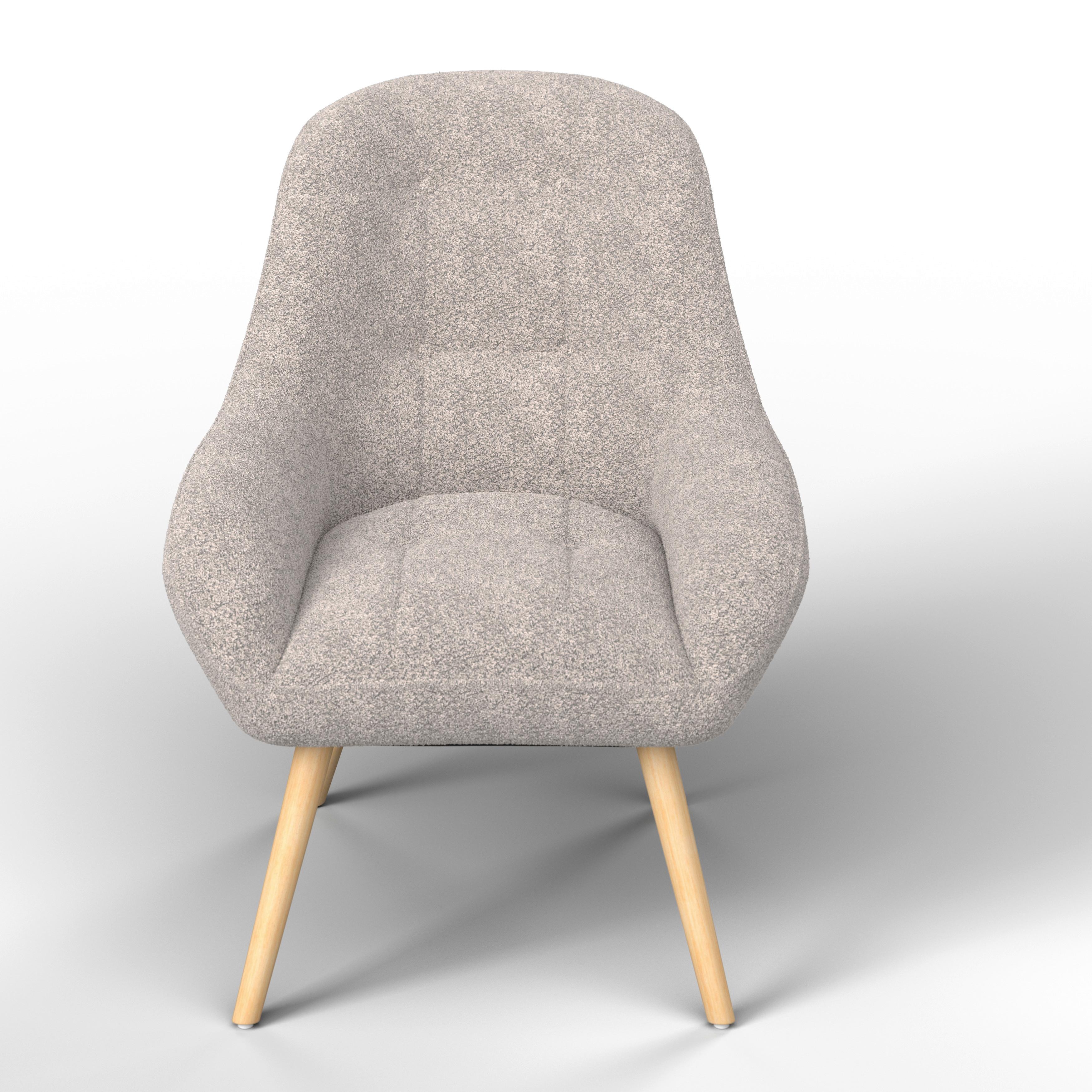 Relaxační křeslo MAXIMILIAN, světle šedá barva - světle šedá/přírodní barvy, Moderní, kov/dřevo (70/93cm) - Bessagi Home