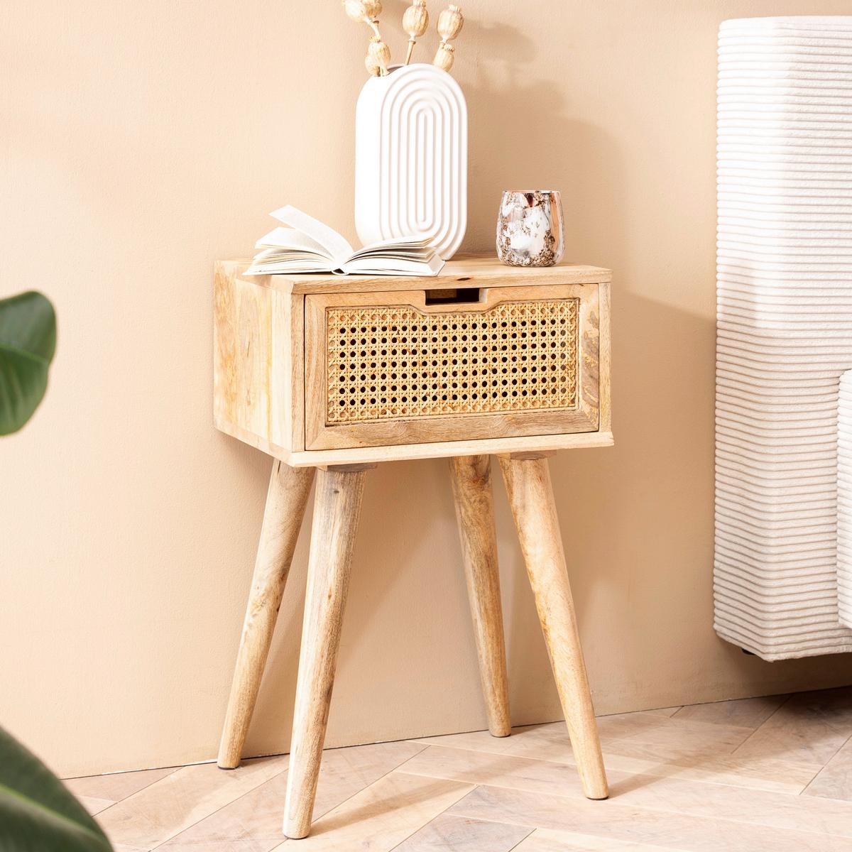 Nachtkästchen Naturfarben, B: 40 Cm - Naturfarben/Braun, LIFESTYLE, Holz (40/60/30cm) - MID.YOU