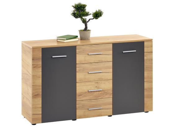 Kommode Uno - Eichefarben/Grau, MODERN, Holzwerkstoff (140/80/40cm) Kommode Uno - Eichefarben/Grau, MODERN, Holzwerkstoff (140/80/40cm)