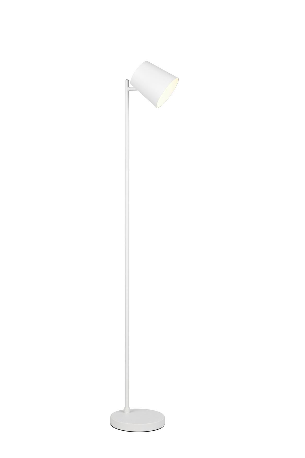 Akku-Stehleuchte Blake Weiß D: 20 cm - Weiß, KONVENTIONELL, Metall (20/125cm)