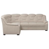 Rohová sedačka MARCUS, ľavá, béžová ženilka - čierna/béžová, Basics, textil/plast (211/263cm) - MID.YOU