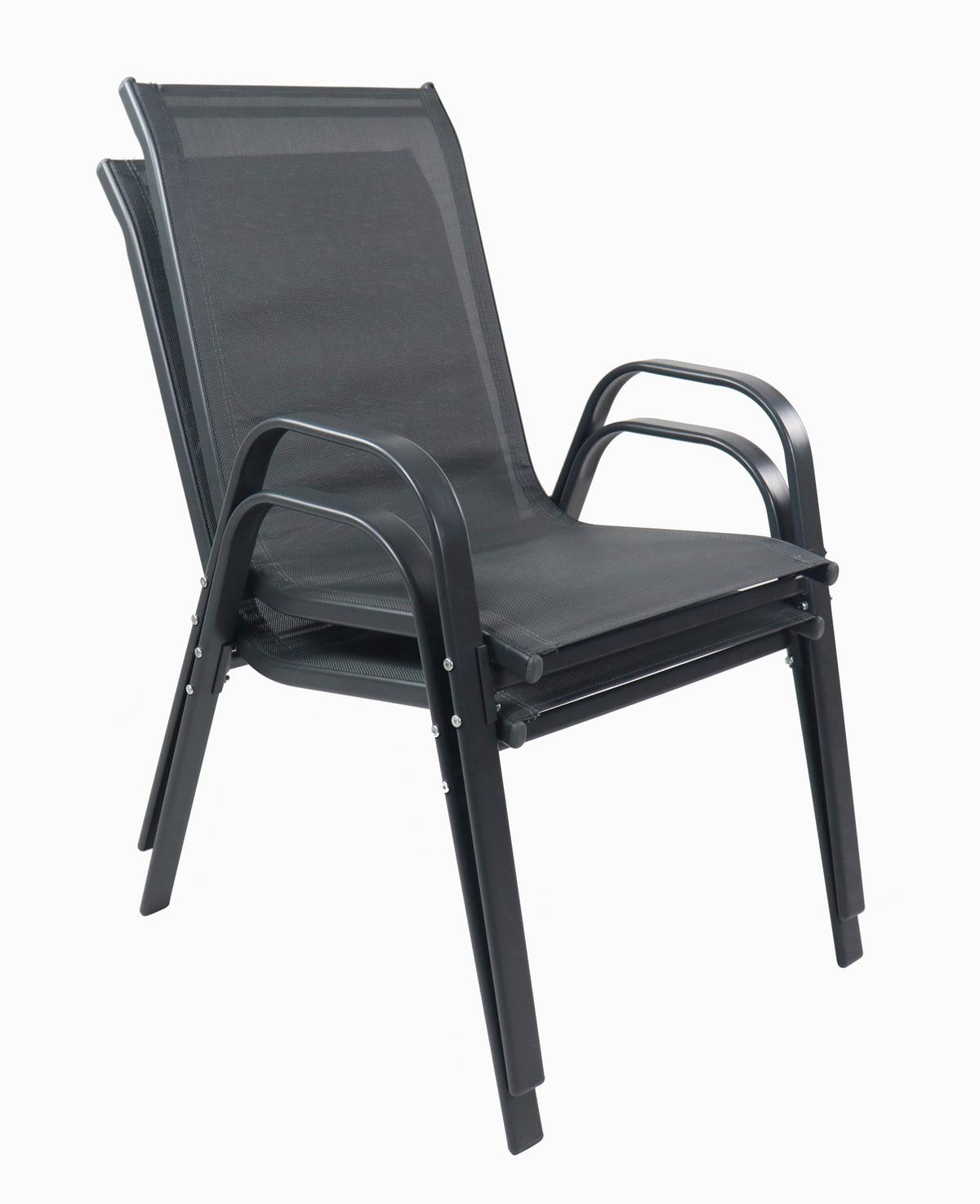 Gartenstuhl-Set Sonlas 2-teilig Anthrazit - Anthrazit, MODERN, Kunststoff/Metall (56/89/73cm) - MID.YOU