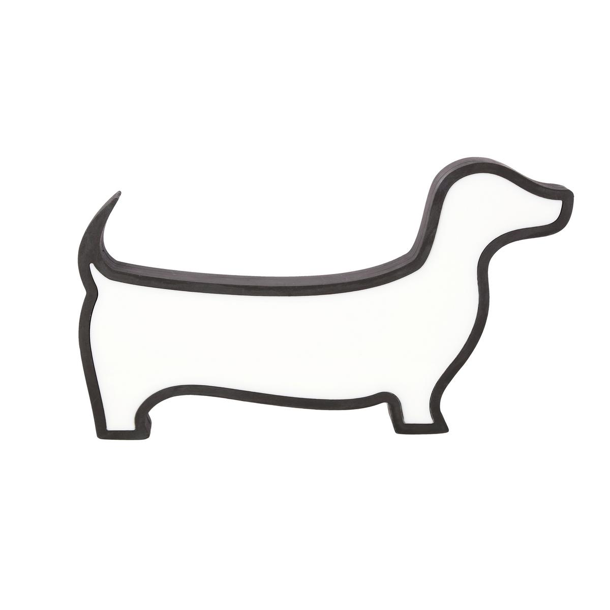 Kindertischleuchte 41-10643 Dog - Schwarz, Basics, Holzwerkstoff/Kunststoff (32/3.5/18cm)