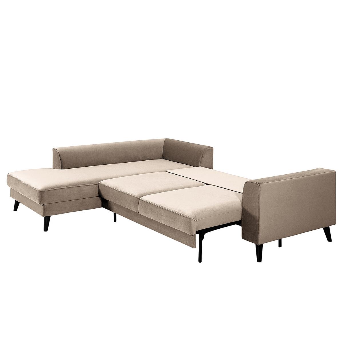 Eckschlafsofa Lumber Jack Hellgrau S: 203x264 cm - Wengefarben/Hellgrau, MODERN, Textil (203/264cm) - Trendmanufaktur