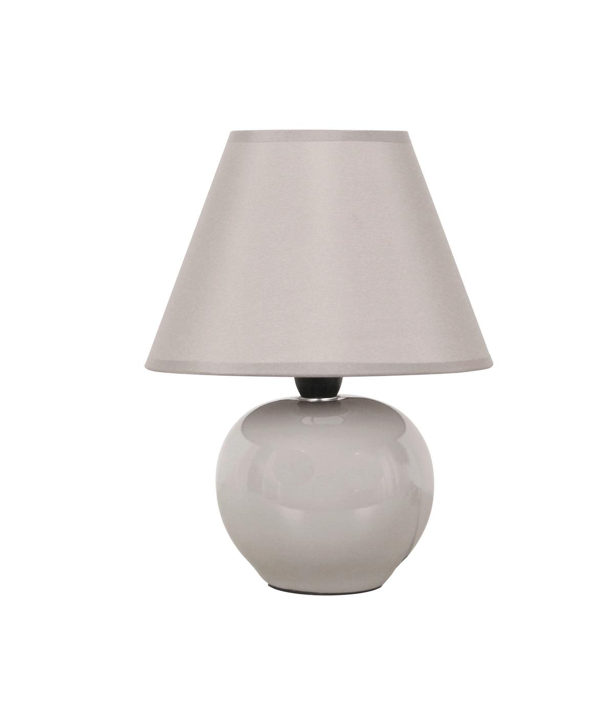 STOLNÍ LAMPA IRMA - šedá/černá, Romantický / Rustikální, textil/plast (18/25cm) - Mömax