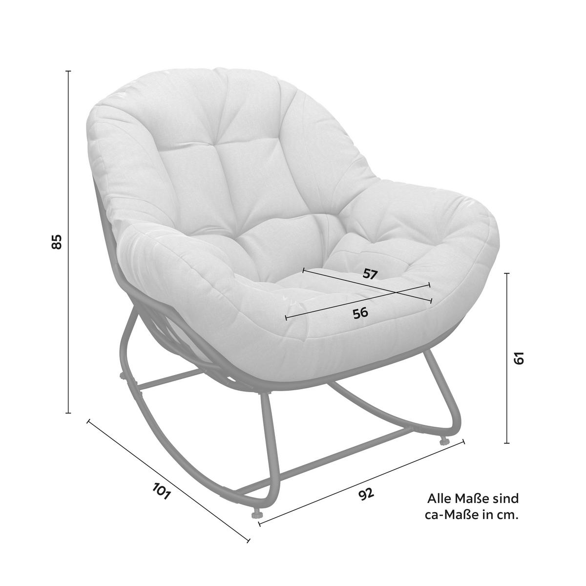 Záhradná sada na balkón ISABEL - čierna/svetlosivá, Modern, kov/textil (92/111/87cm) - Bessagi Garden