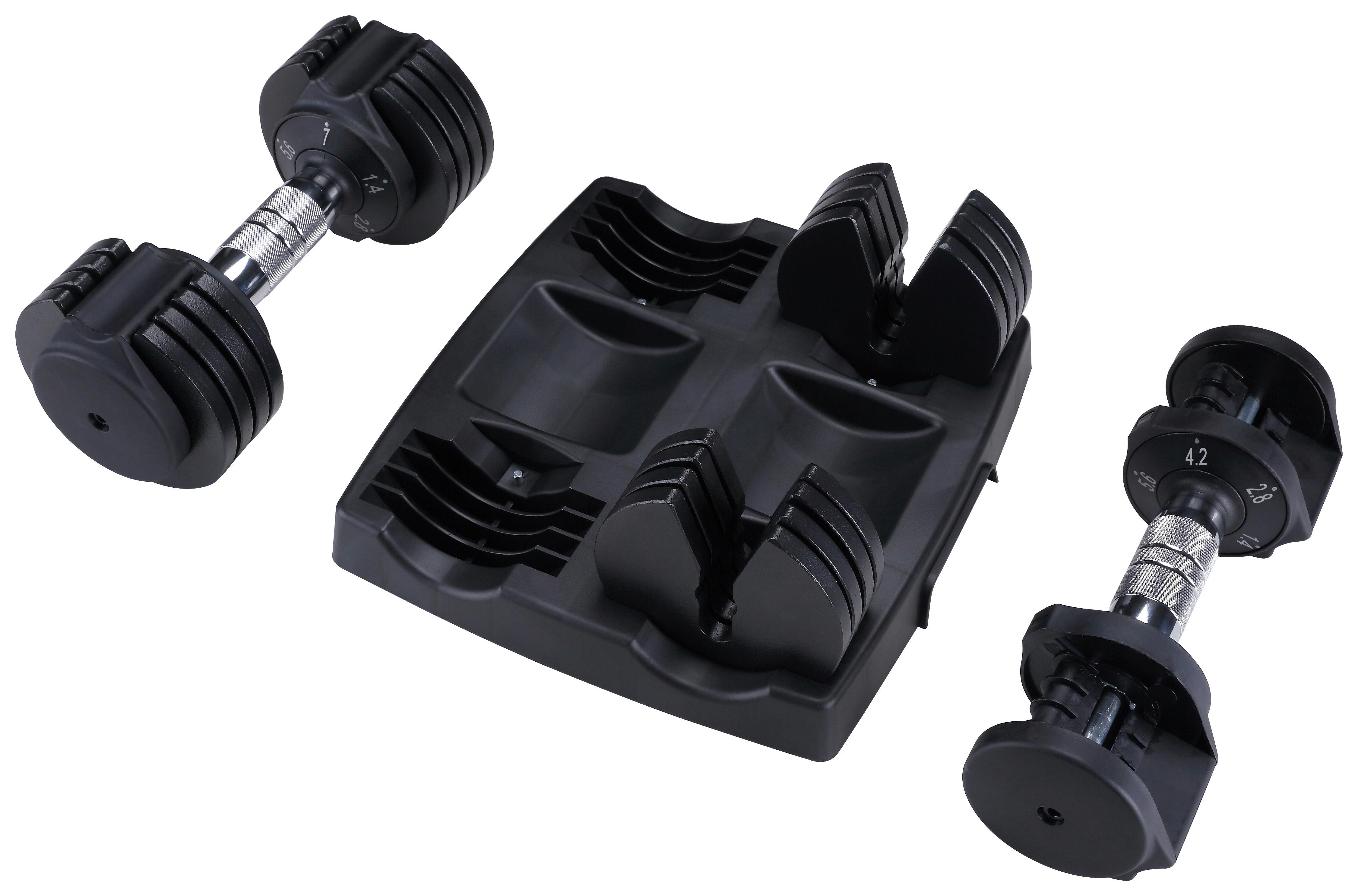 Hantelset Vhs 15 Gusseisen 1,4-7 Kg Kurzhantel - Schwarz, KONVENTIONELL, Metall (14,6kg)