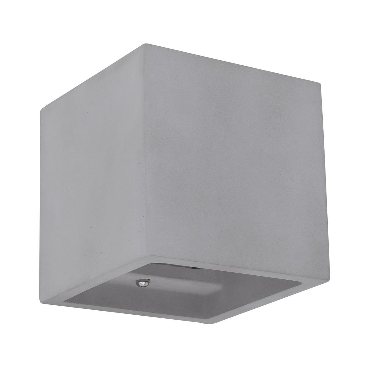 Wandleuchte 55011w4 - Grau, Design, Stein (11,5/11,5/11,5cm) - Globo