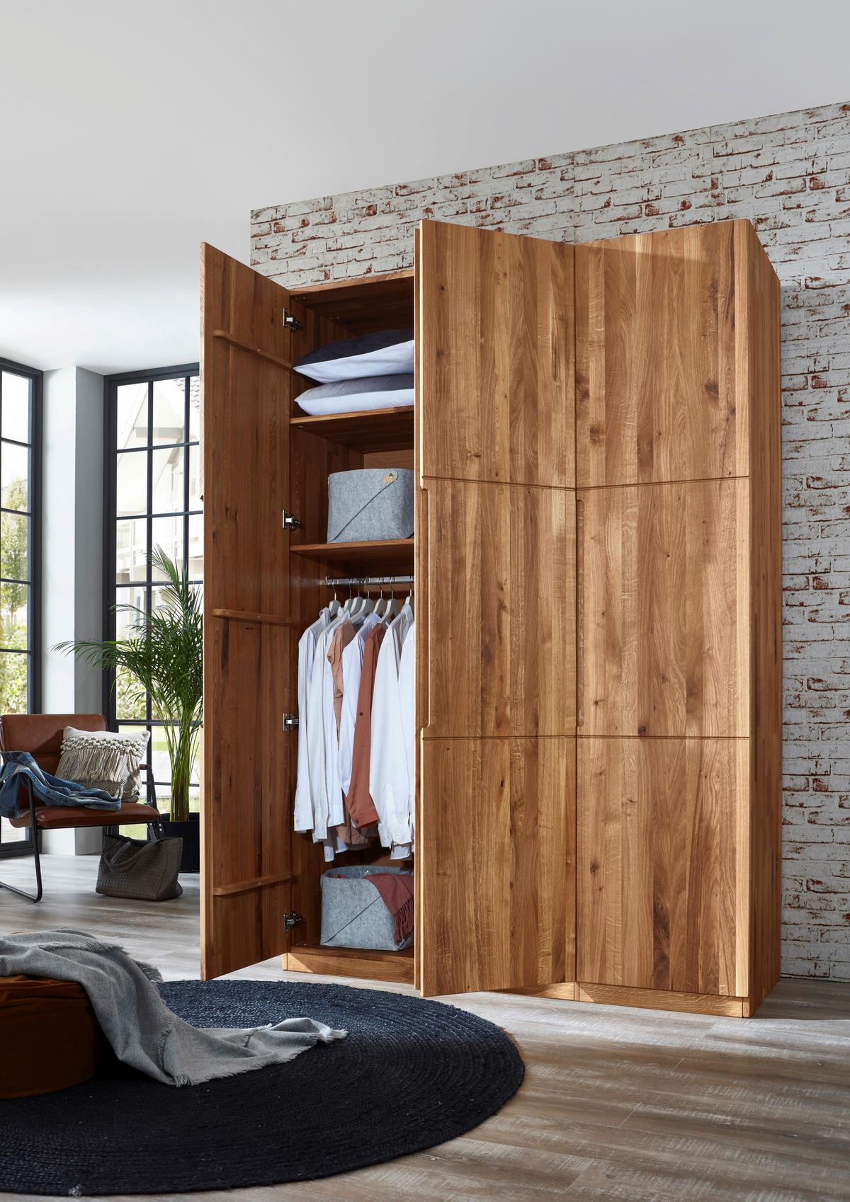 Drehtürenschrank Joja, Wildeiche B: 152 Cm - Wildeiche, MODERN, Holz (152/223/62cm) - MID.YOU