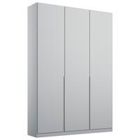 Drehtürenschrank 136 cm Alabama, Seidengrau - Hellgrau, MODERN, Holzwerkstoff (136/229/54cm)