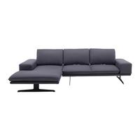 Sedací souprava LARISSA modrá - šedá/černá, Moderní, kov/textil (290/82/160cm) - Bessagi Home