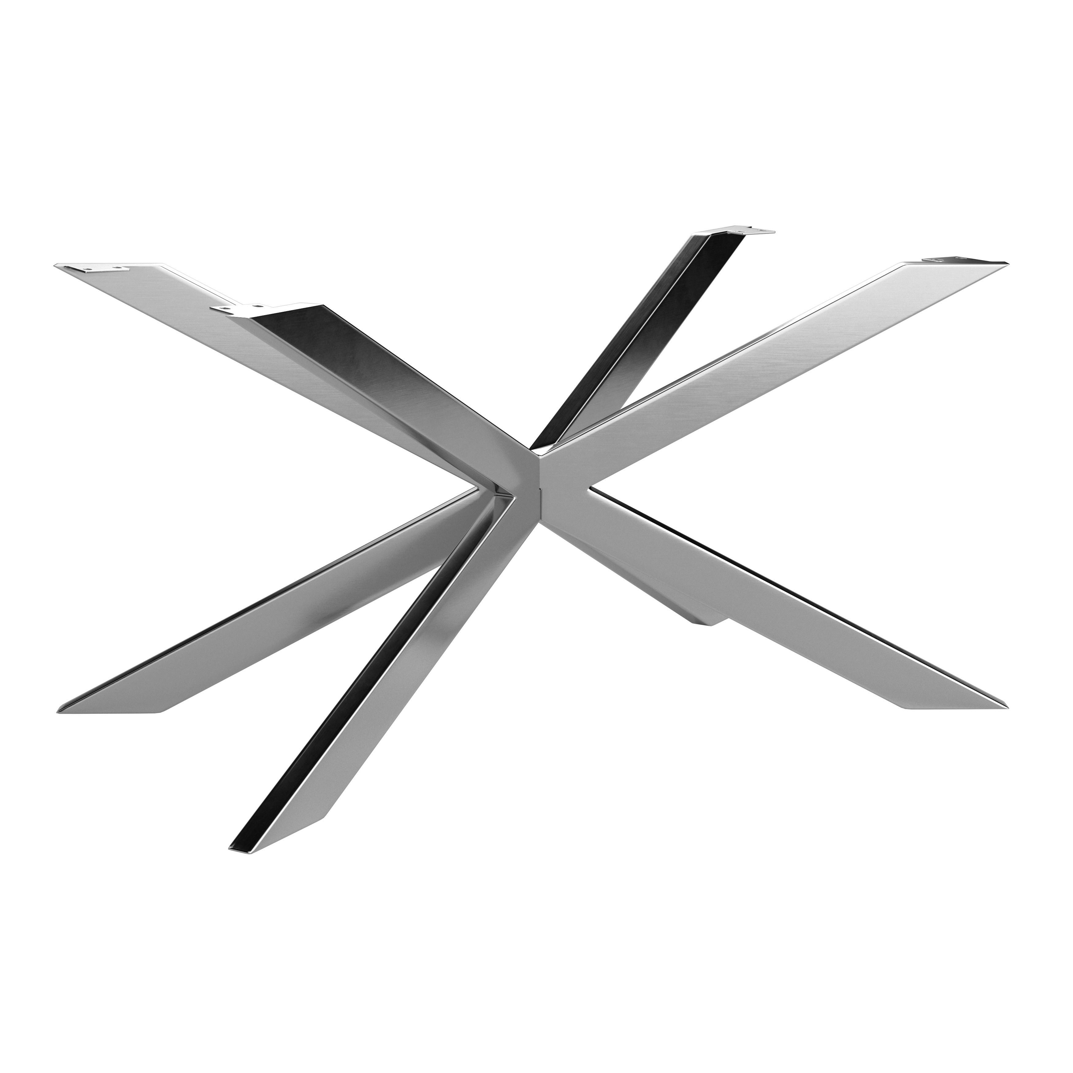 Stolová podnož NOAH kartáčovaná ocel - barvy nerez oceli, Moderní, kov (137/72/78cm) - Mömax