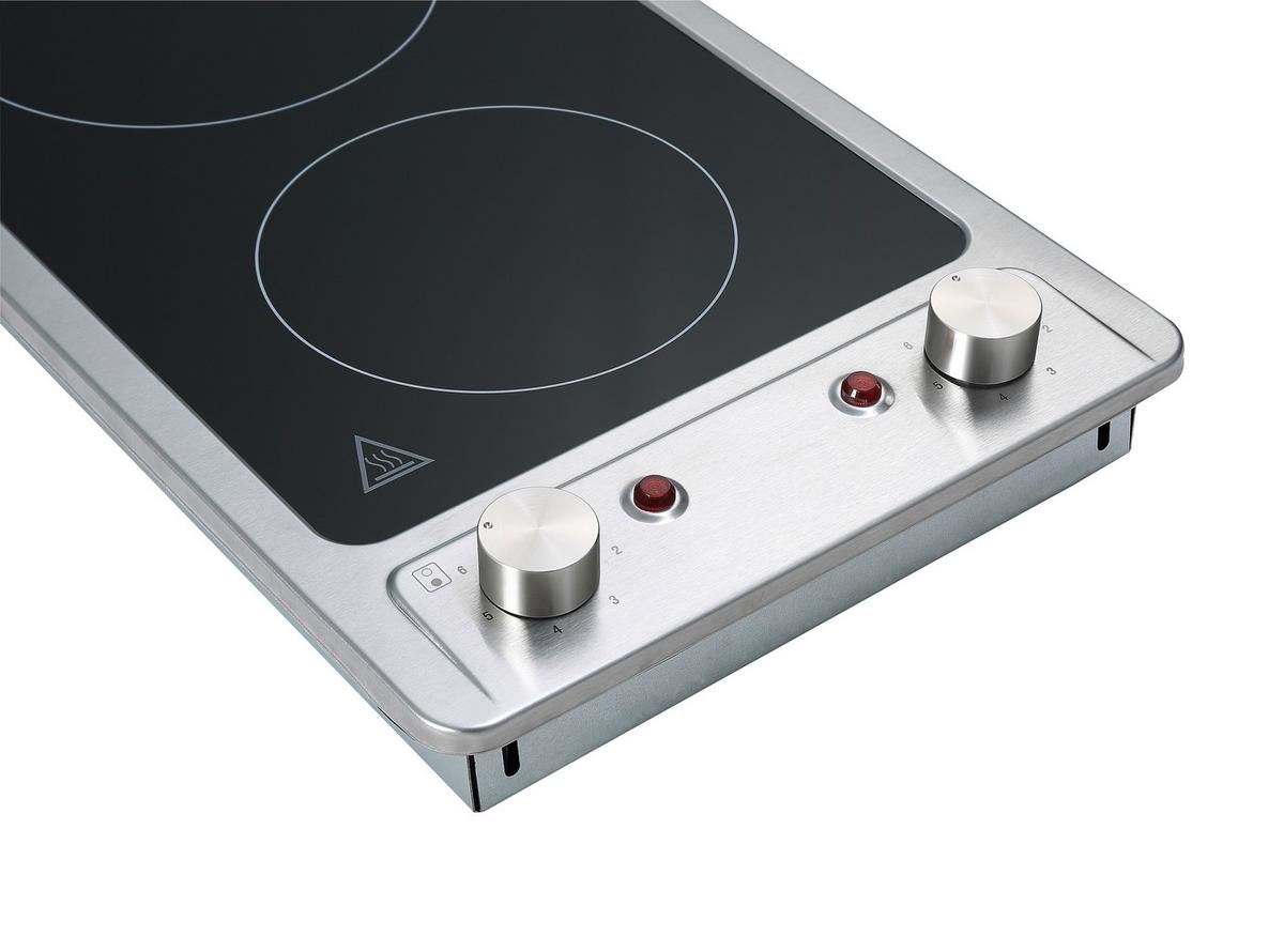 Glaskeramikkochfeld Respekta Vinzenz - Edelstahlfarben, Trend, Glas/Metall (30/5/51cm) - Respekta